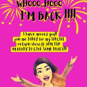 I'M BACK & GOING LIVE!! FEB 3nd @ 5 ISH